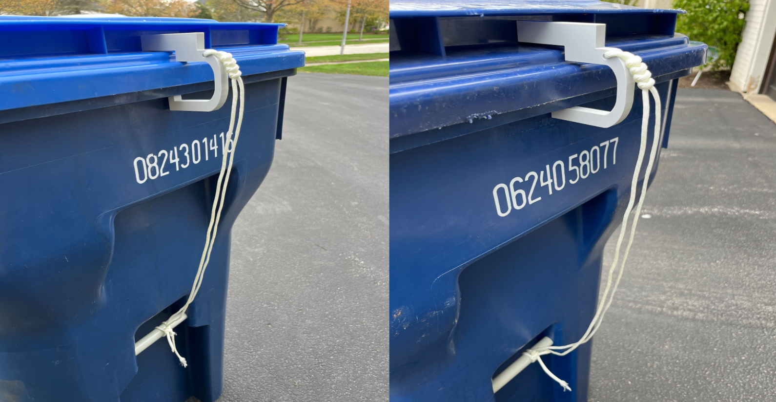 2 Pack With Rope Attachment - Garbage and Recycling